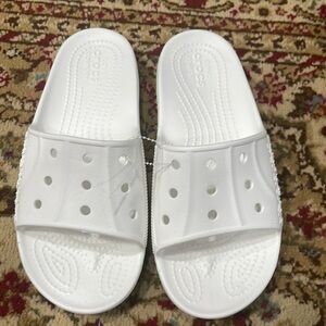 Crocs Coast Slides Sandals W6 M4  White Iconic Crocs Comfort